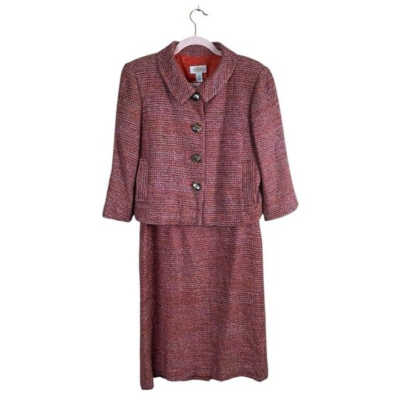 Vintage Talbots two-piece silk blend tweed sheath dress and jacket size 4 Office Vintage Talbots two-piece silk blend tweed sheath dress and jacket size 4 Office